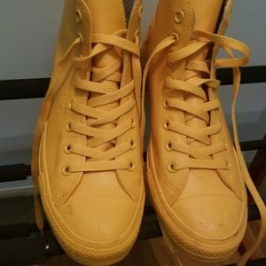 Yellow chuck hi top rain boot converse shoes